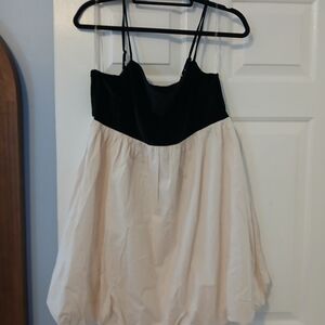 American Eagle Outfitters Black and Cream Mini Dress